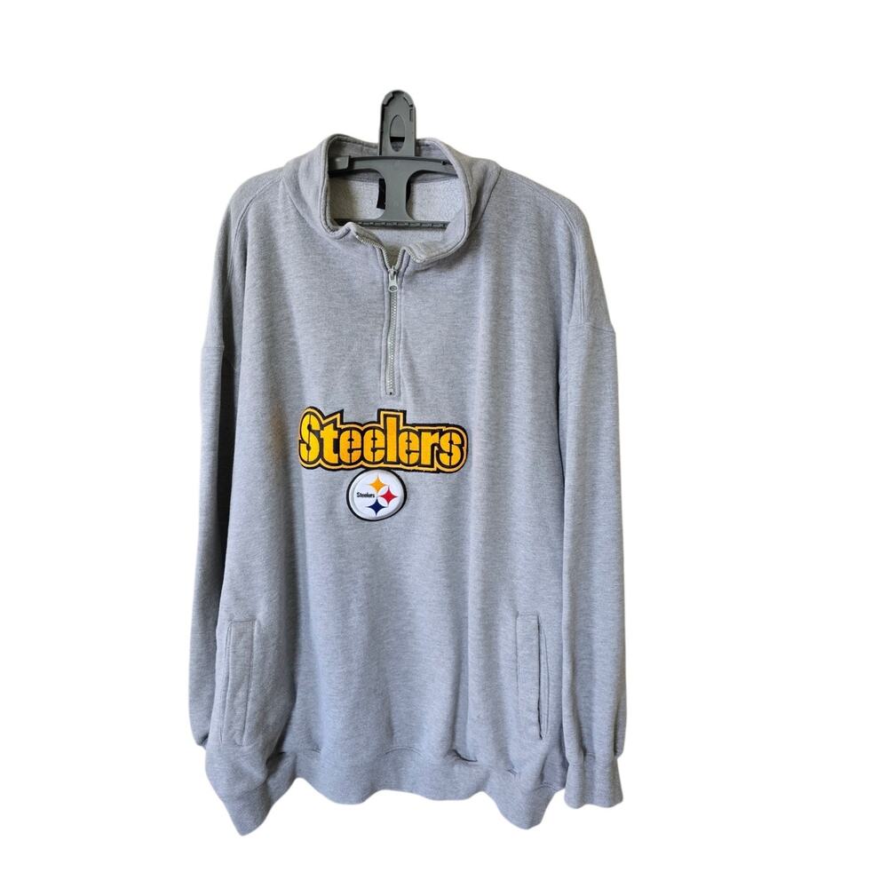 Vintage NFL Apparel 1/4 Zip Pittsburg Steelers Sweatshirt Size 3X